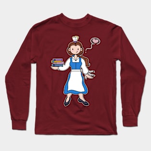 Bookworm & Teacup Long Sleeve T-Shirt